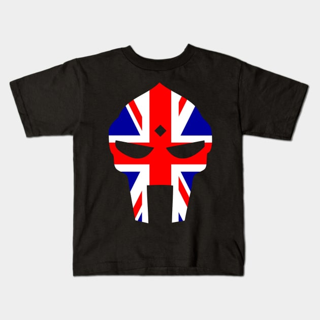 Doom mask #1: union jack Kids T-Shirt by jonah block